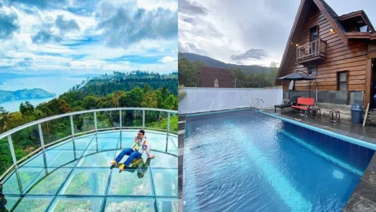Maulana cafe & villa adalah satu-satunya tempat wisata seru di sekitar danau toba yang terdapat jembatan kaca yang dapat menguji adrenalin.